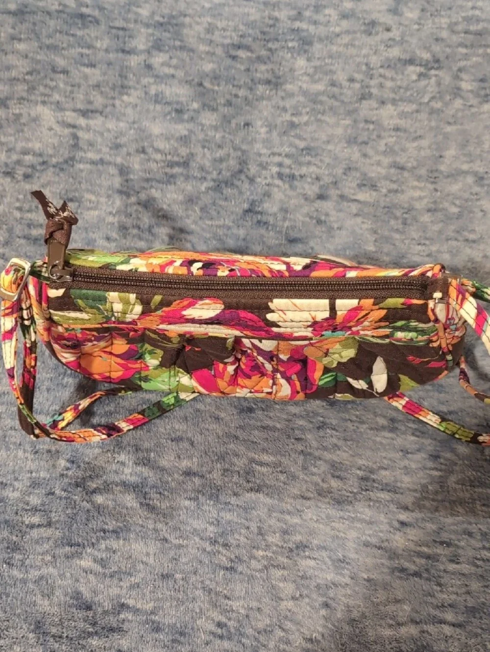 Vera Bradley Frannie Purse In English Brown Crossbody Bag-Retired Pattern